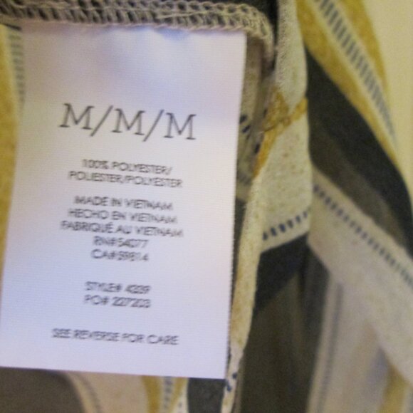 CAbi BOLD STRIPED CROPPED BLOUSE SHEER SIZE MEDIUM - Picture 4 of 5